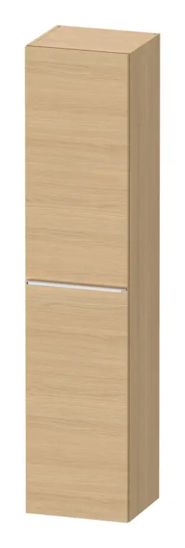 Expressversand Duravit D-Neo Hochschrank mit 1 Tür Anschlag rechts Griff Chrom Hochglanz 400 x 1760 x 360 mm - Eiche Natur Matt