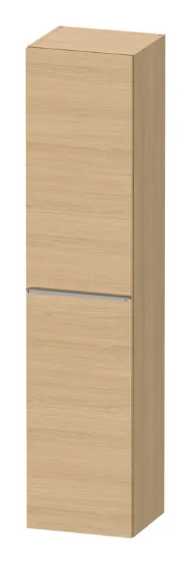 Markenprodukt Duravit D-Neo Hochschrank mit 1 Tür Anschlag rechts Griff Edelstahl Gebürstet 400 x 1760 x 360 mm - Eiche Natur Matt