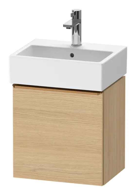 Duravit D-Neo Waschtischunterschrank mit 1 Tür Anschlag links Griff Bronze Gebürstet 434 x 440 x 322 mm - Eiche Natur Matt Preisreduziert