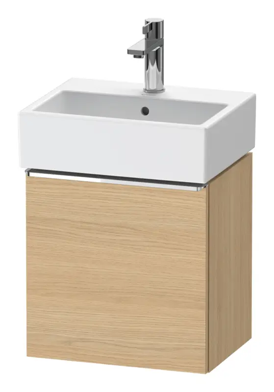Duravit D-Neo Waschtischunterschrank mit 1 Tür Anschlag links Griff Chrom Hochglanz 434 x 440 x 322 mm - Eiche Natur Matt Super-Preis