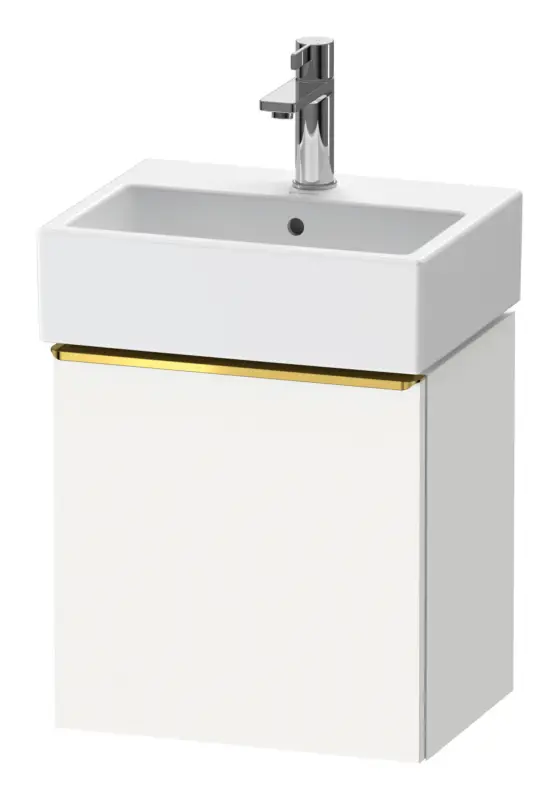 Preisknaller Duravit D-Neo Waschtischunterschrank mit 1 Tür Anschlag links Griff Gold Poliert 434 x 440 x 322 mm - Weiß Matt