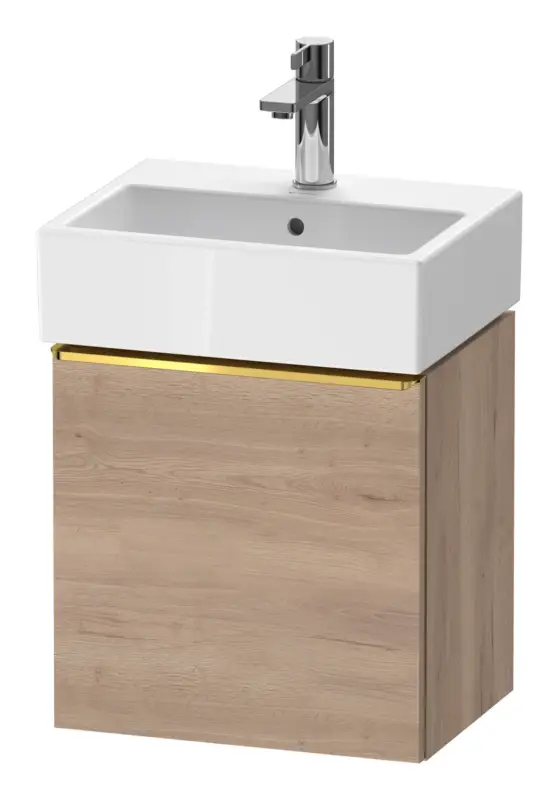 Duravit D-Neo Waschtischunterschrank mit 1 Tür Anschlag rechts Griff Gold Poliert 434 x 440 x 322 mm - Eiche Marmoriert Matt Begrenztes Angebot