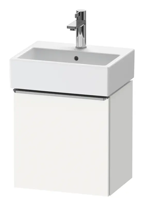 Schneller Versand Duravit D-Neo Waschtischunterschrank mit 1 Tür Anschlag rechts Griff Edelstahl Gebürstet 434 x 440 x 322 mm - Weiß Matt