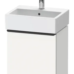 Super-Preis Duravit D-Neo Waschtischunterschrank mit 1 Tür Anschlag rechts Griff Diamantschwarz Matt 434 x 440 x 322 mm - Weiß Matt