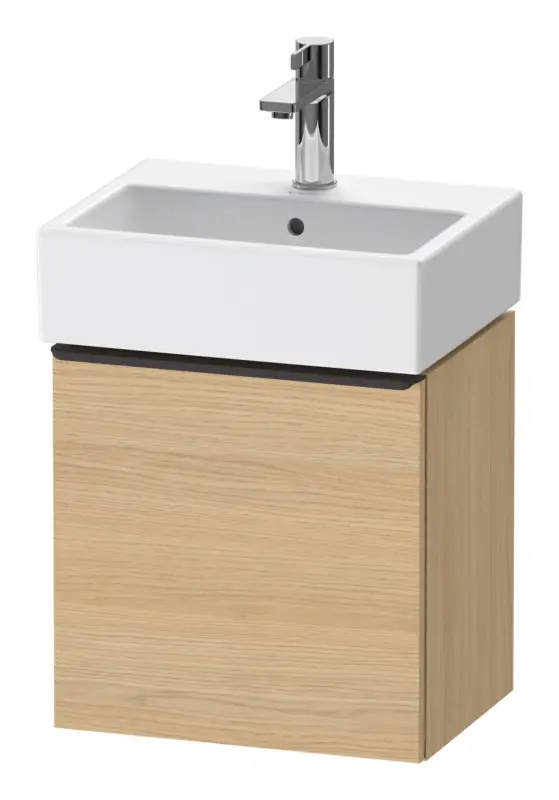 Duravit D-Neo Waschtischunterschrank mit 1 Tür Anschlag rechts Griff Diamantschwarz Matt 434 x 440 x 322 mm - Eiche Natur Matt Jetzt Bestellen