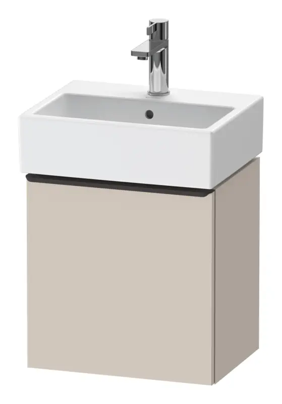 Sichere Zahlung Duravit D-Neo Waschtischunterschrank mit 1 Tür Anschlag rechts Griff Diamantschwarz Matt 434 x 440 x 322 mm - Taupe Matt