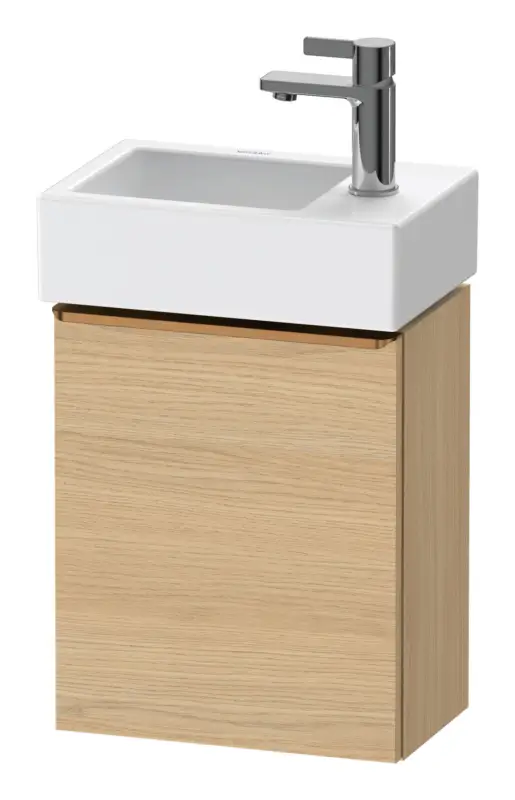 Duravit D-Neo Waschtischunterschrank mit 1 Tür Anschlag links Griff Bronze Gebürstet 364 x 440 x 222 mm - Eiche Natur Matt Jetzt Kaufen