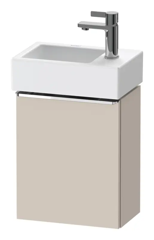 Duravit D-Neo Waschtischunterschrank mit 1 Tür Anschlag links Griff Chrom Hochglanz 364 x 440 x 222 mm - Taupe Matt Direkt Vom Hersteller