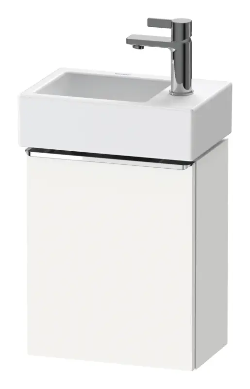 Duravit D-Neo Waschtischunterschrank mit 1 Tür Anschlag rechts Griff Chrom Hochglanz 364 x 440 x 222 mm - Weiß Matt Sonderaktion