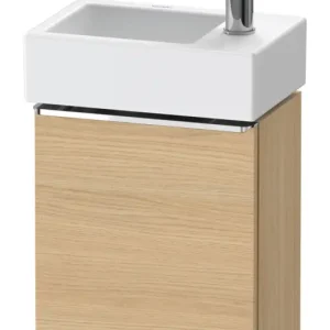 Versand Am Gleichen Tag Duravit D-Neo Waschtischunterschrank mit 1 Tür Anschlag rechts Griff Chrom Hochglanz 364 x 440 x 222 mm - Eiche Natur Matt