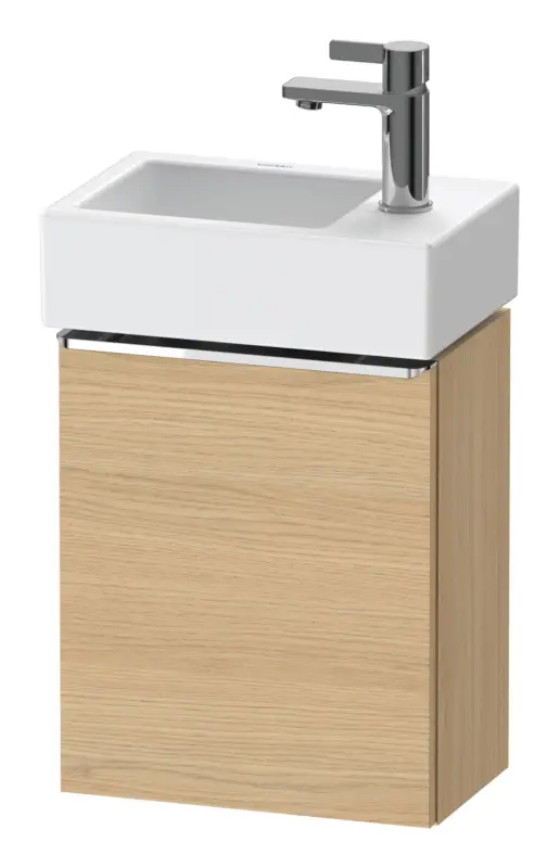 Versand Am Gleichen Tag Duravit D-Neo Waschtischunterschrank mit 1 Tür Anschlag rechts Griff Chrom Hochglanz 364 x 440 x 222 mm - Eiche Natur Matt