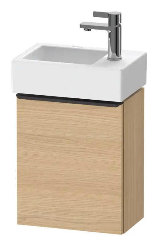 Duravit D-Neo Waschtischunterschrank mit 1 Tür Anschlag rechts Griff Diamantschwarz Matt 364 x 440 x 222 mm - Eiche Natur Matt Heißes Angebot