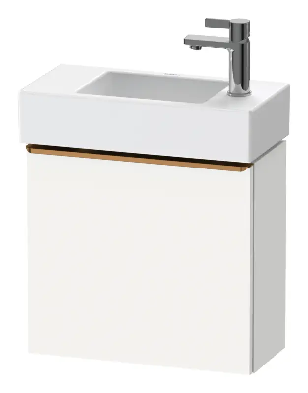 Angebot Duravit D-Neo Waschtischunterschrank mit 1 Tür Anschlag links Griff Bronze Gebürstet 484 x 440 x 222 mm - Weiß Matt