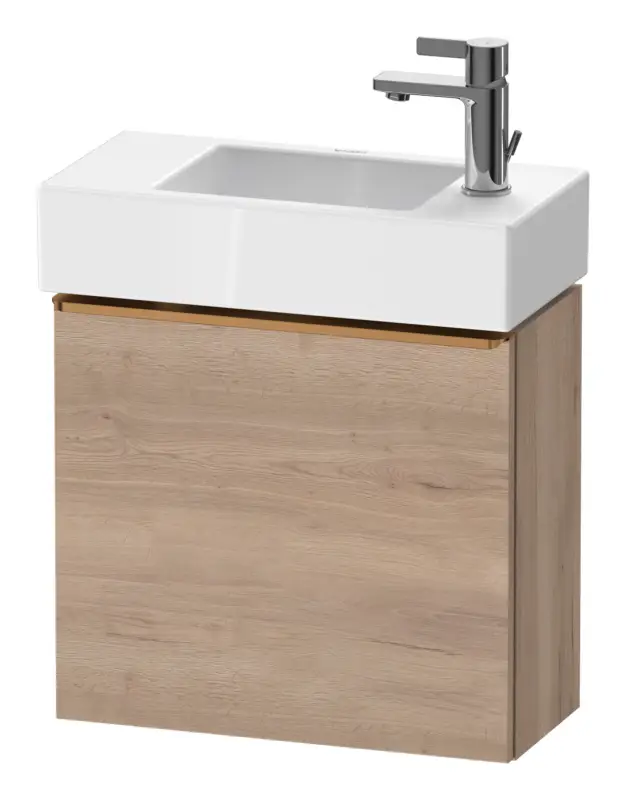 Duravit D-Neo Waschtischunterschrank mit 1 Tür Anschlag links Griff Bronze Gebürstet 484 x 440 x 222 mm - Eiche Marmoriert Matt Nur Für Kurze Zeit
