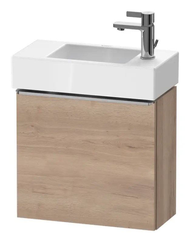 Duravit D-Neo Waschtischunterschrank mit 1 Tür Anschlag links Griff Edelstahl Gebürstet 484 x 440 x 222 mm - Eiche Marmoriert Matt Finale Aktion
