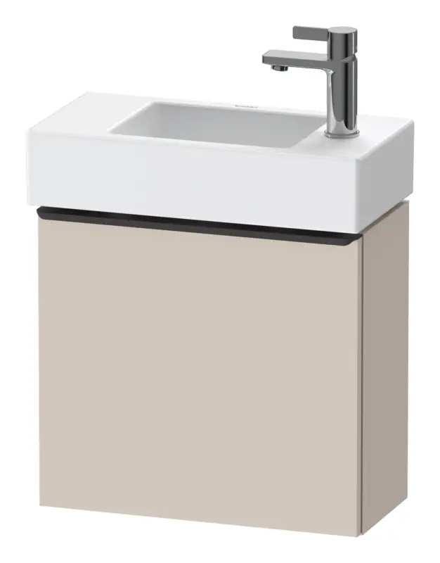 Duravit D-Neo Waschtischunterschrank mit 1 Tür Anschlag links Griff Diamantschwarz Matt 484 x 440 x 222 mm - Taupe Matt Begrenztes Angebot