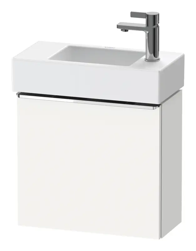 Markenware Duravit D-Neo Waschtischunterschrank mit 1 Tür Anschlag rechts Griff Chrom Hochglanz 484 x 440 x 222 mm - Weiß Matt