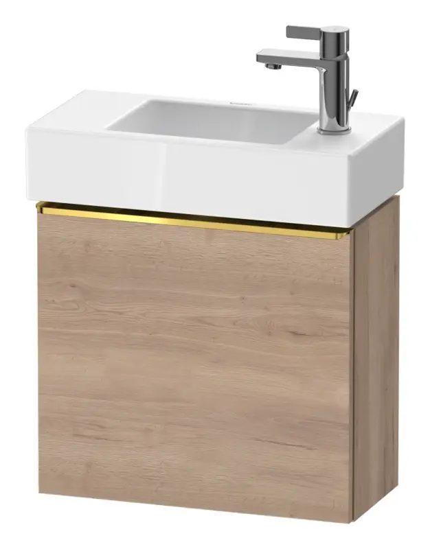 Duravit D-Neo Waschtischunterschrank mit 1 Tür Anschlag rechts Griff Gold Poliert 484 x 440 x 222 mm - Eiche Marmoriert Matt Günstig