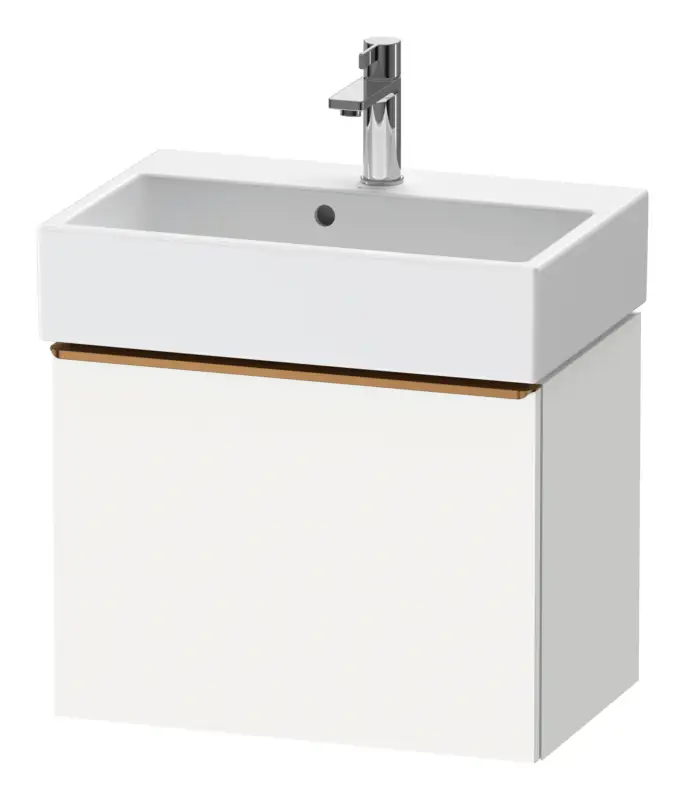 Duravit D-Neo Waschtischunterschrank mit 1 Auszug Griff Bronze Gebürstet 584 x 440 x 372 mm - Weiß Matt Aktuell