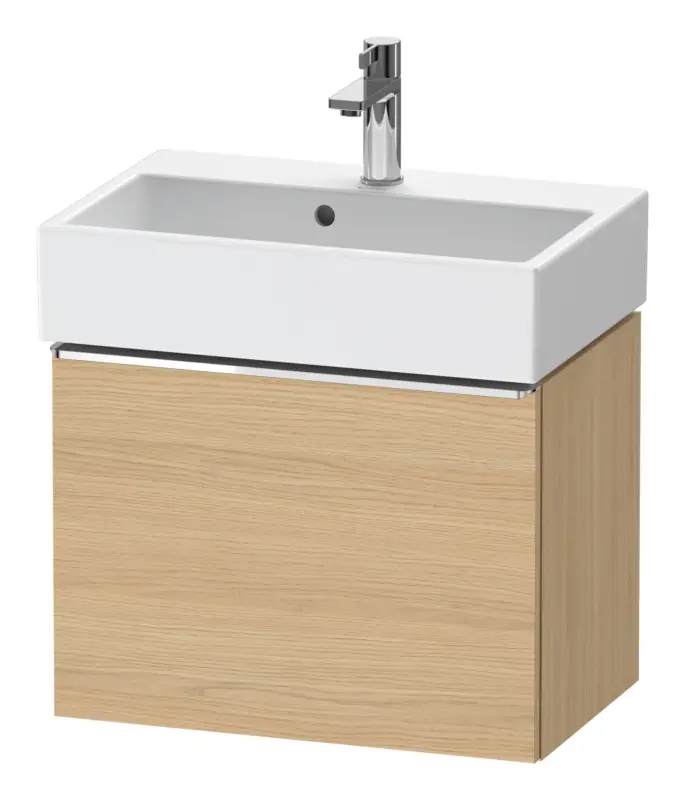 Preisreduziert Duravit D-Neo Waschtischunterschrank mit 1 Auszug Griff Chrom Hochglanz 584 x 440 x 372 mm - Eiche Natur Matt