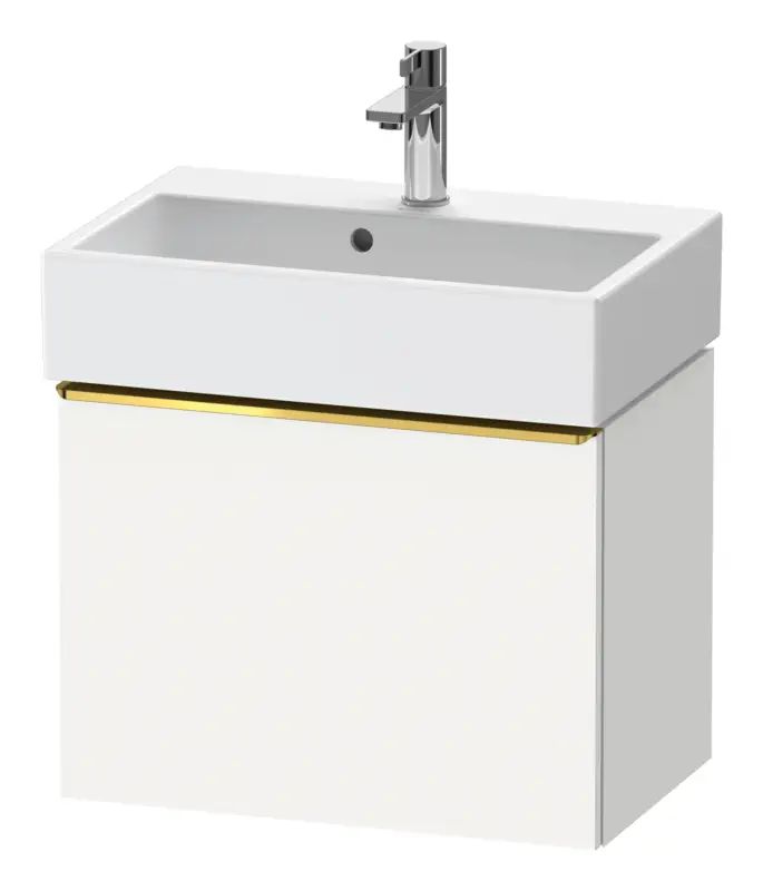 Duravit D-Neo Waschtischunterschrank mit 1 Auszug Griff Gold Poliert 584 x 440 x 372 mm - Weiß Matt Online Kaufen