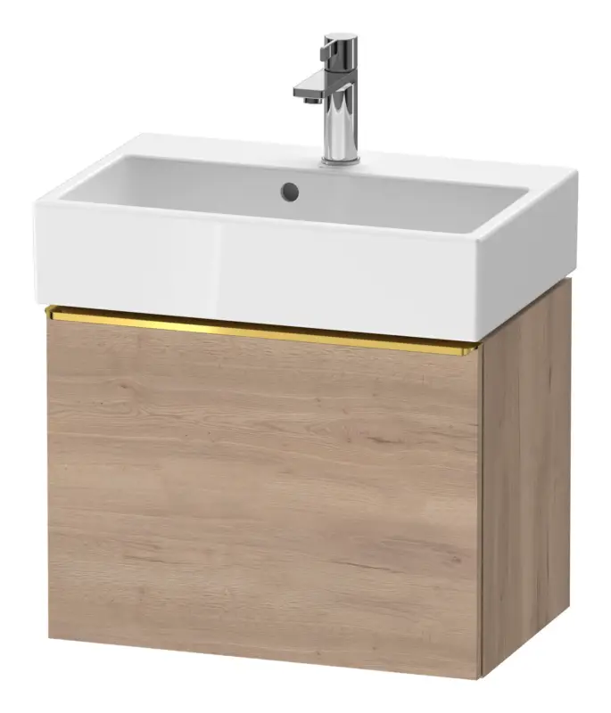 Direktkauf Duravit D-Neo Waschtischunterschrank mit 1 Auszug Griff Gold Poliert 584 x 440 x 372 mm - Eiche Marmoriert Matt
