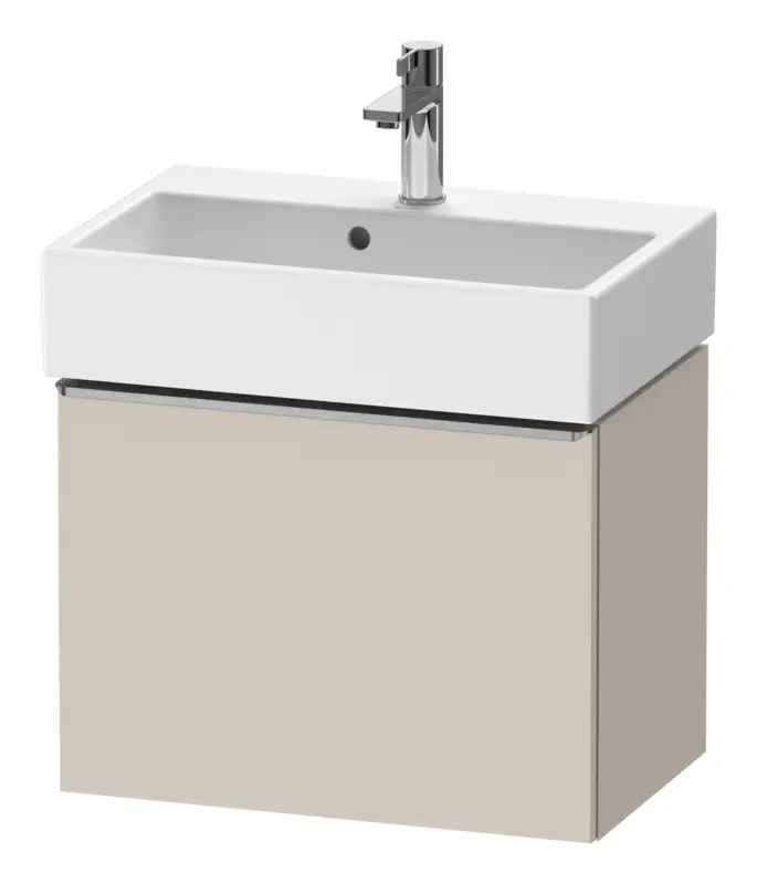 Duravit D-Neo Waschtischunterschrank mit 1 Auszug Griff Edelstahl Gebürstet 584 x 440 x 372 mm - Taupe Matt Neu Im Sortiment