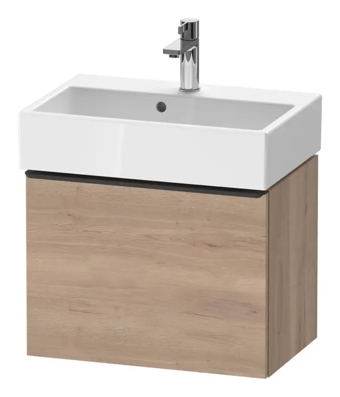 Duravit D-Neo Waschtischunterschrank mit 1 Auszug Griff Diamantschwarz Matt 584 x 440 x 372 mm - Eiche Marmoriert Matt Neu