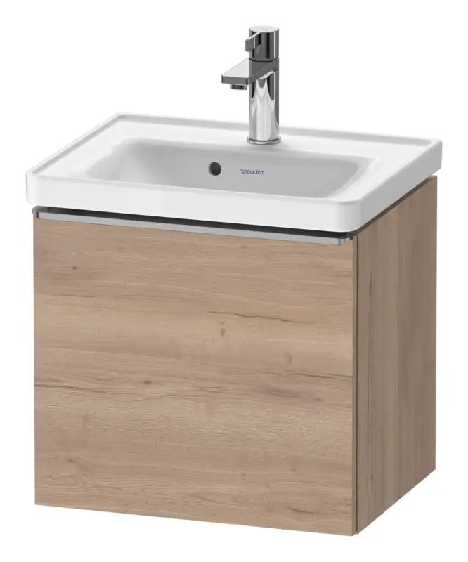Abverkauf Duravit D-Neo Waschtischunterschrank mit 1 Auszug Griff Edelstahl Gebürstet 484 x 440 x 372 mm - Eiche Marmoriert Matt