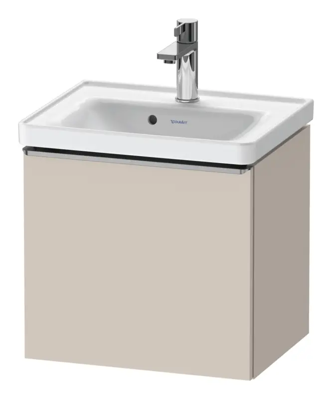 Neu Im Sortiment Duravit D-Neo Waschtischunterschrank mit 1 Auszug Griff Edelstahl Gebürstet 484 x 440 x 372 mm - Taupe Matt