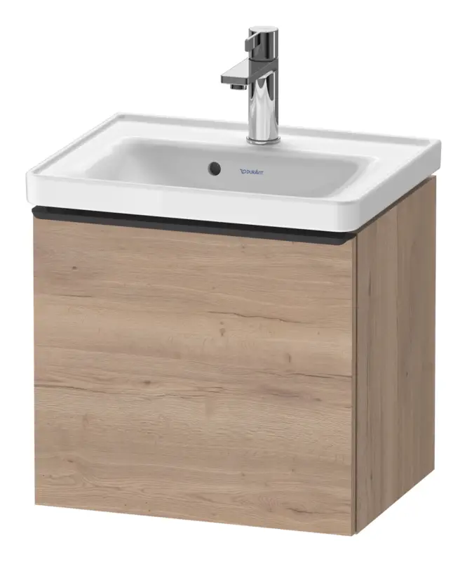 Neue Kollektion Duravit D-Neo Waschtischunterschrank mit 1 Auszug Griff Diamantschwarz Matt 484 x 440 x 372 mm - Eiche Marmoriert Matt