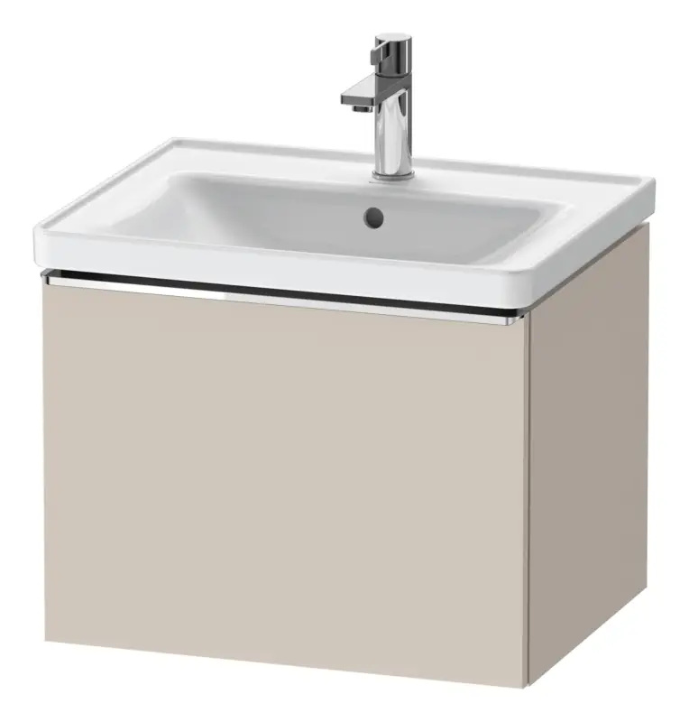 Duravit D-Neo Waschtischunterschrank mit 1 Auszug Griff Chrom Hochglanz 584 x 440 x 452 mm - Taupe Matt Schneller Versand