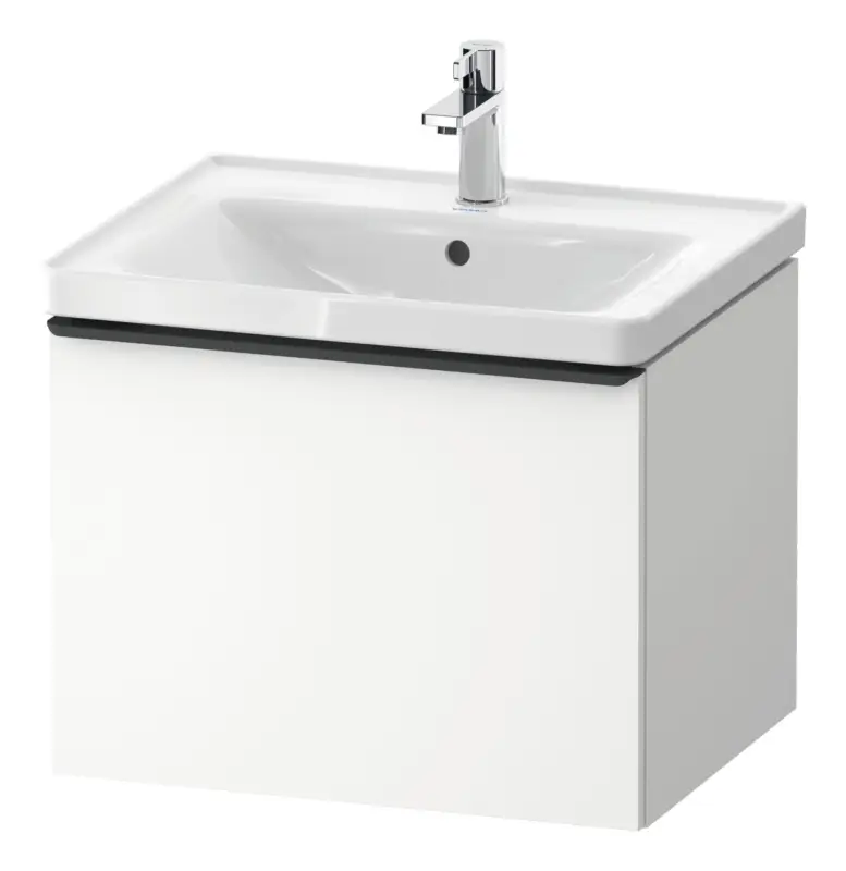 Duravit D-Neo Waschtischunterschrank mit 1 Auszug Griff Diamantschwarz Matt 584 x 440 x 452 mm - Weiß Matt Sale