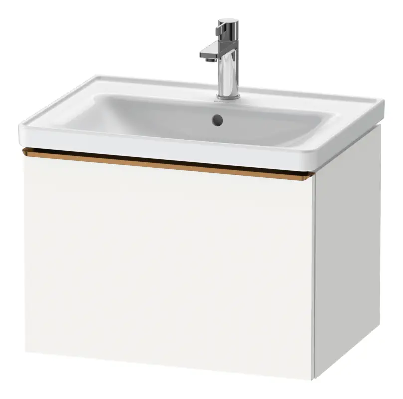Duravit D-Neo Waschtischunterschrank mit 1 Auszug Griff Bronze Gebürstet 634 x 440 x 452 mm - Weiß Matt Top-Seller