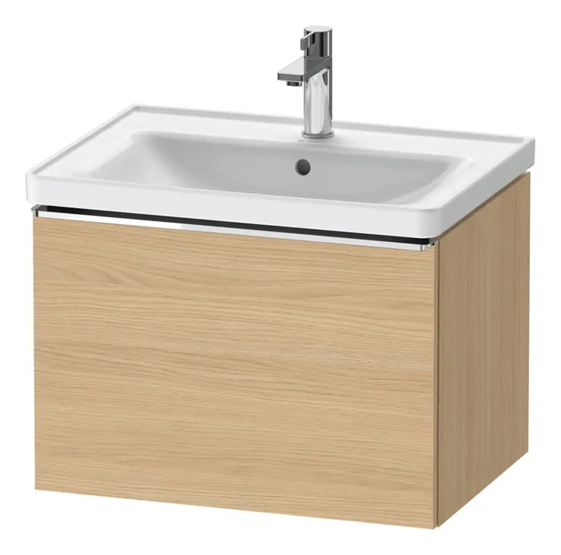 Duravit D-Neo Waschtischunterschrank mit 1 Auszug Griff Chrom Hochglanz 634 x 440 x 452 mm - Eiche Natur Matt Must-Have