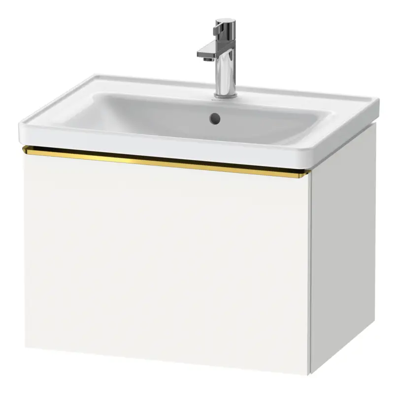 Duravit D-Neo Waschtischunterschrank mit 1 Auszug Griff Gold Poliert 634 x 440 x 452 mm - Weiß Matt Heißes Angebot