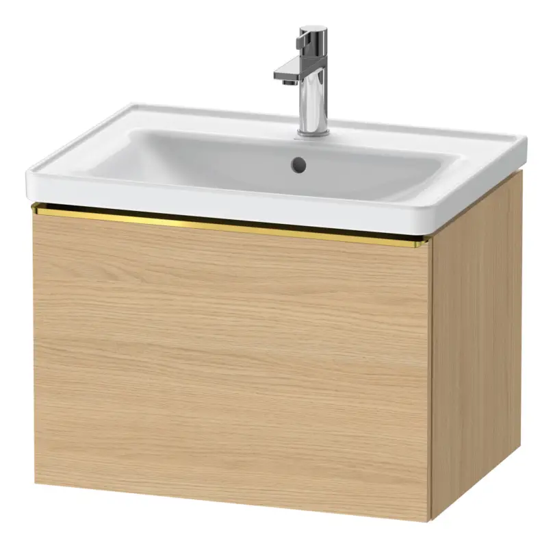 Top-Preis Duravit D-Neo Waschtischunterschrank mit 1 Auszug Griff Gold Poliert 634 x 440 x 452 mm - Eiche Natur Matt