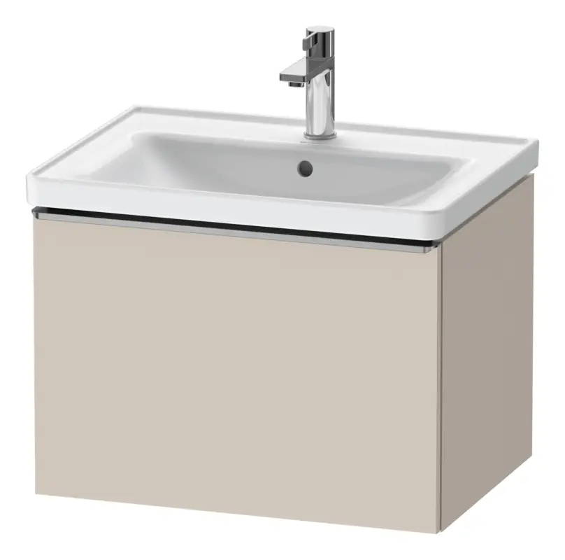 Preisreduziert Duravit D-Neo Waschtischunterschrank mit 1 Auszug Griff Edelstahl Gebürstet 634 x 440 x 452 mm - Taupe Matt