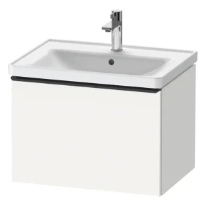 Ausverkauf Duravit D-Neo Waschtischunterschrank mit 1 Auszug Griff Diamantschwarz Matt 634 x 440 x 452 mm - Weiß Matt