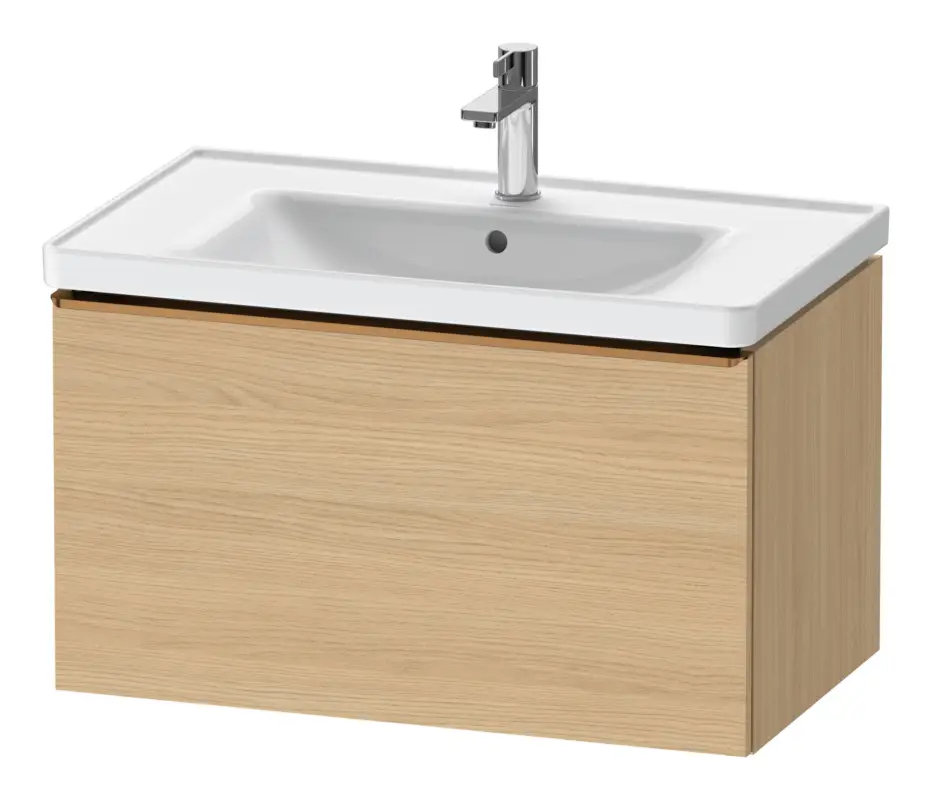 Neuheit Duravit D-Neo Waschtischunterschrank mit 1 Auszug Griff Bronze Gebürstet 784 x 440 x 452 mm - Eiche Natur Matt