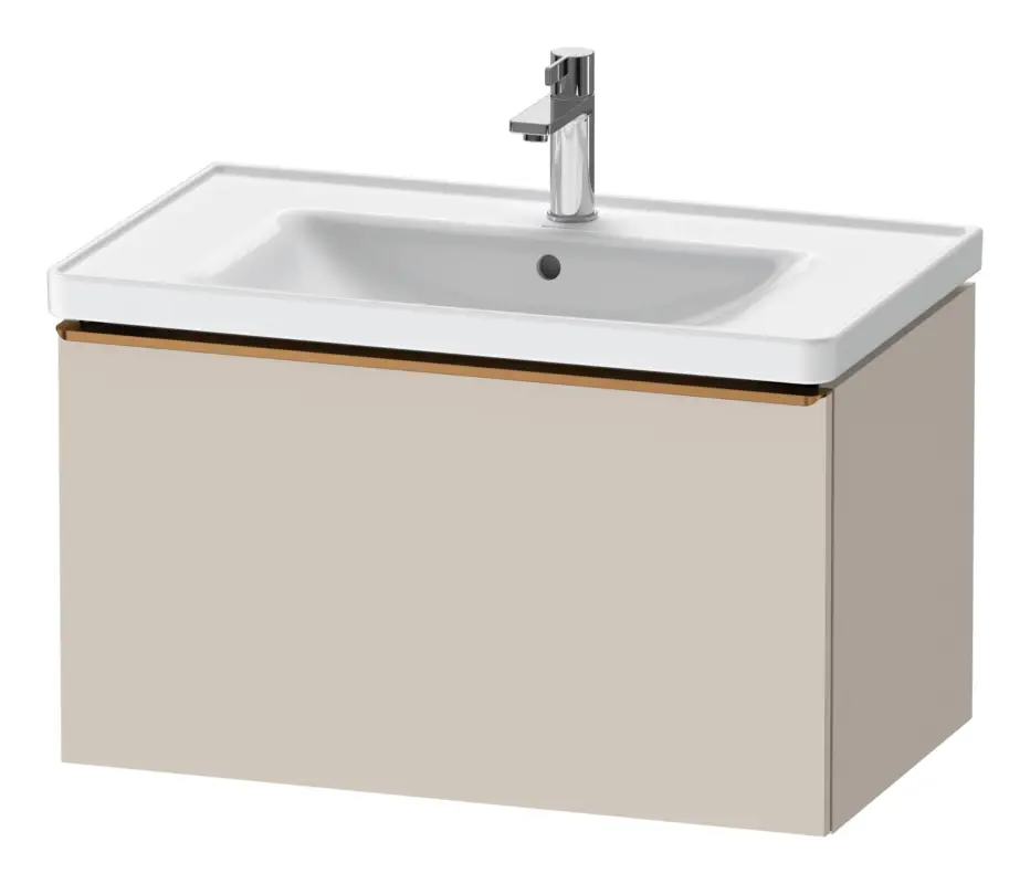 Markenware Duravit D-Neo Waschtischunterschrank mit 1 Auszug Griff Bronze Gebürstet 784 x 440 x 452 mm - Taupe Matt