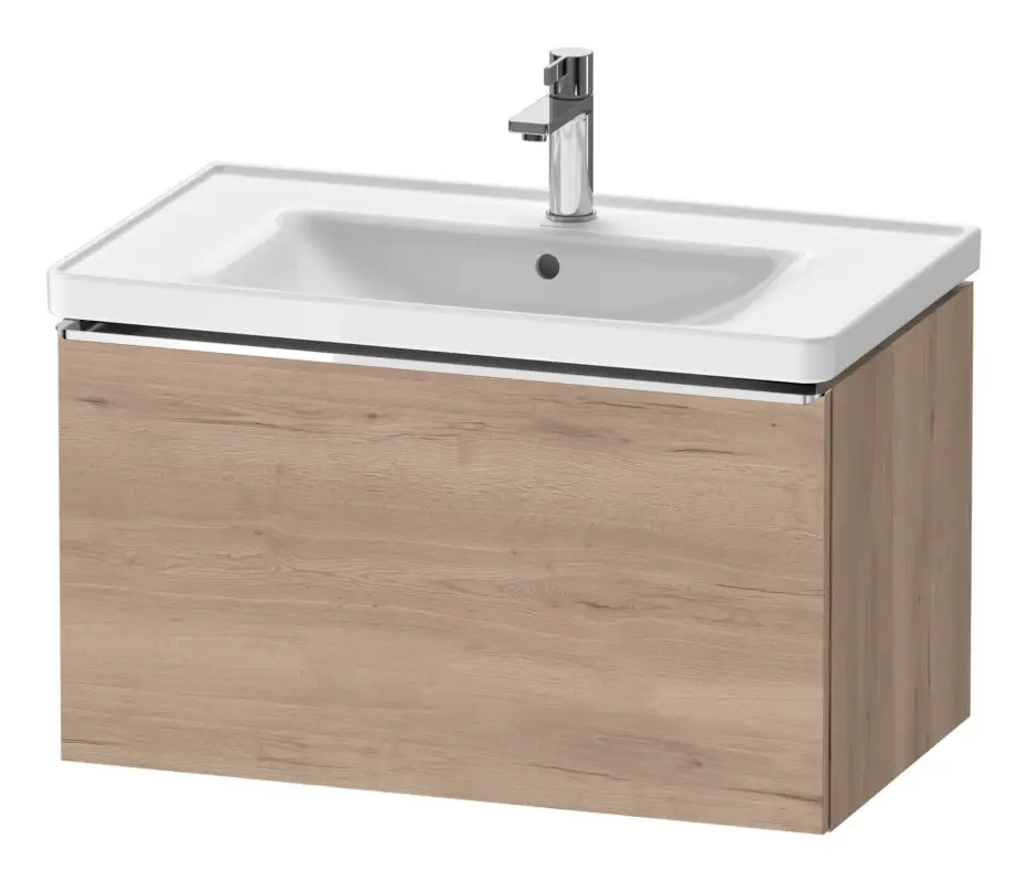 Preisknaller Duravit D-Neo Waschtischunterschrank mit 1 Auszug Griff Chrom Hochglanz 784 x 440 x 452 mm - Eiche Marmoriert Matt