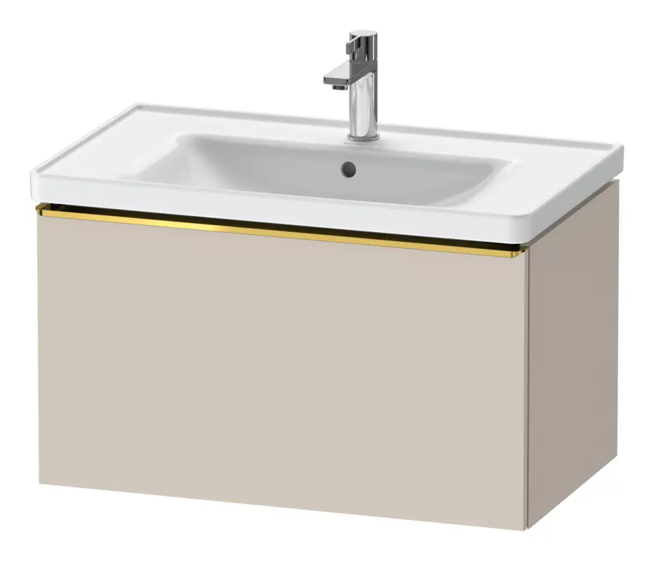 Duravit D-Neo Waschtischunterschrank mit 1 Auszug Griff Gold Poliert 784 x 440 x 452 mm - Taupe Matt Saisonangebot