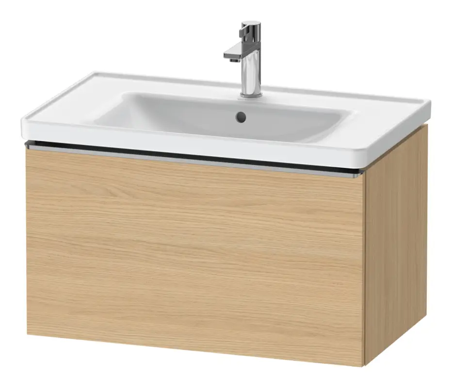 Duravit D-Neo Waschtischunterschrank mit 1 Auszug Griff Edelstahl Gebürstet 784 x 440 x 452 mm - Eiche Natur Matt Günstig