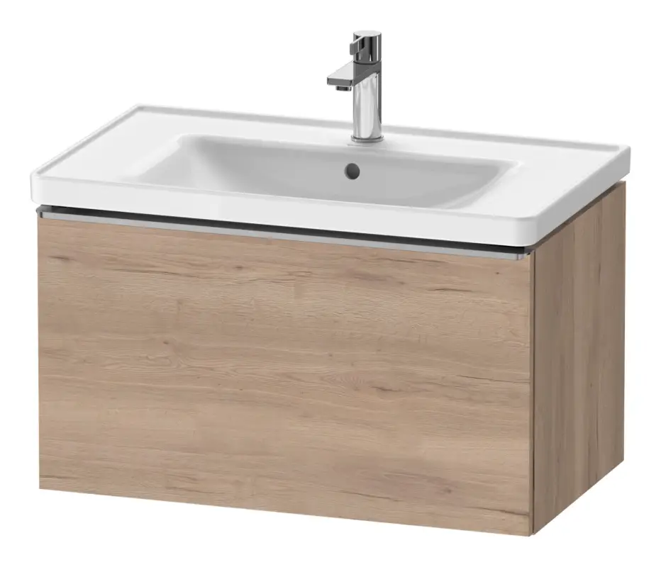 Meistverkauft Duravit D-Neo Waschtischunterschrank mit 1 Auszug Griff Edelstahl Gebürstet 784 x 440 x 452 mm - Eiche Marmoriert Matt