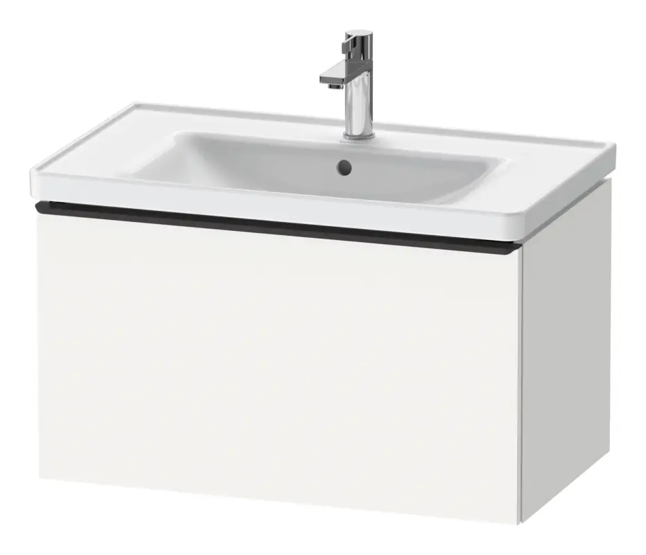 Schnäppchen Duravit D-Neo Waschtischunterschrank mit 1 Auszug Griff Diamantschwarz Matt 784 x 440 x 452 mm - Weiß Matt