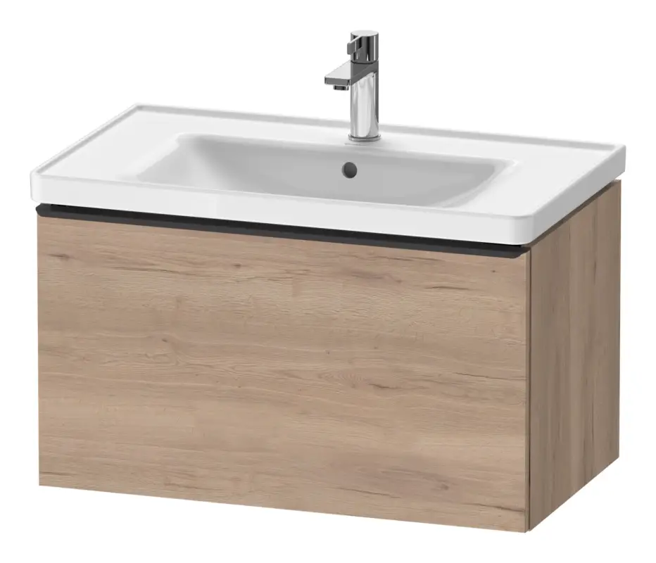 Sonderangebot Duravit D-Neo Waschtischunterschrank mit 1 Auszug Griff Diamantschwarz Matt 784 x 440 x 452 mm - Eiche Marmoriert Matt