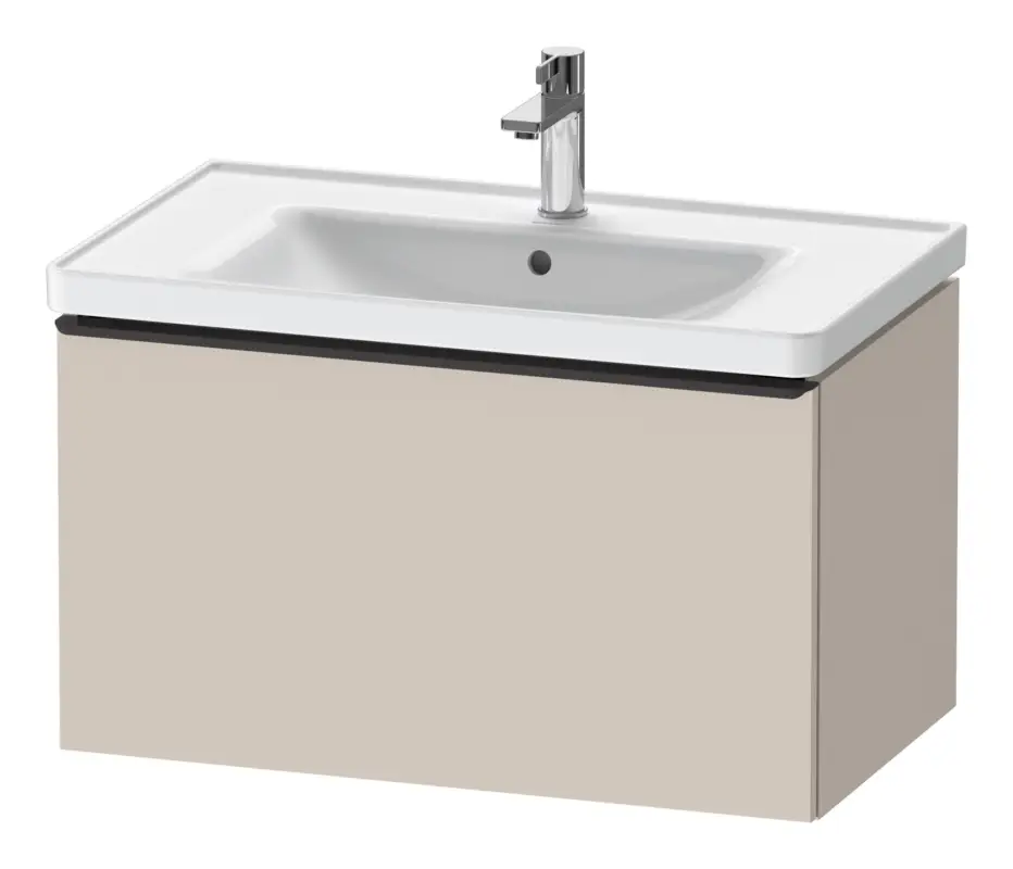 Bestseller Duravit D-Neo Waschtischunterschrank mit 1 Auszug Griff Diamantschwarz Matt 784 x 440 x 452 mm - Taupe Matt