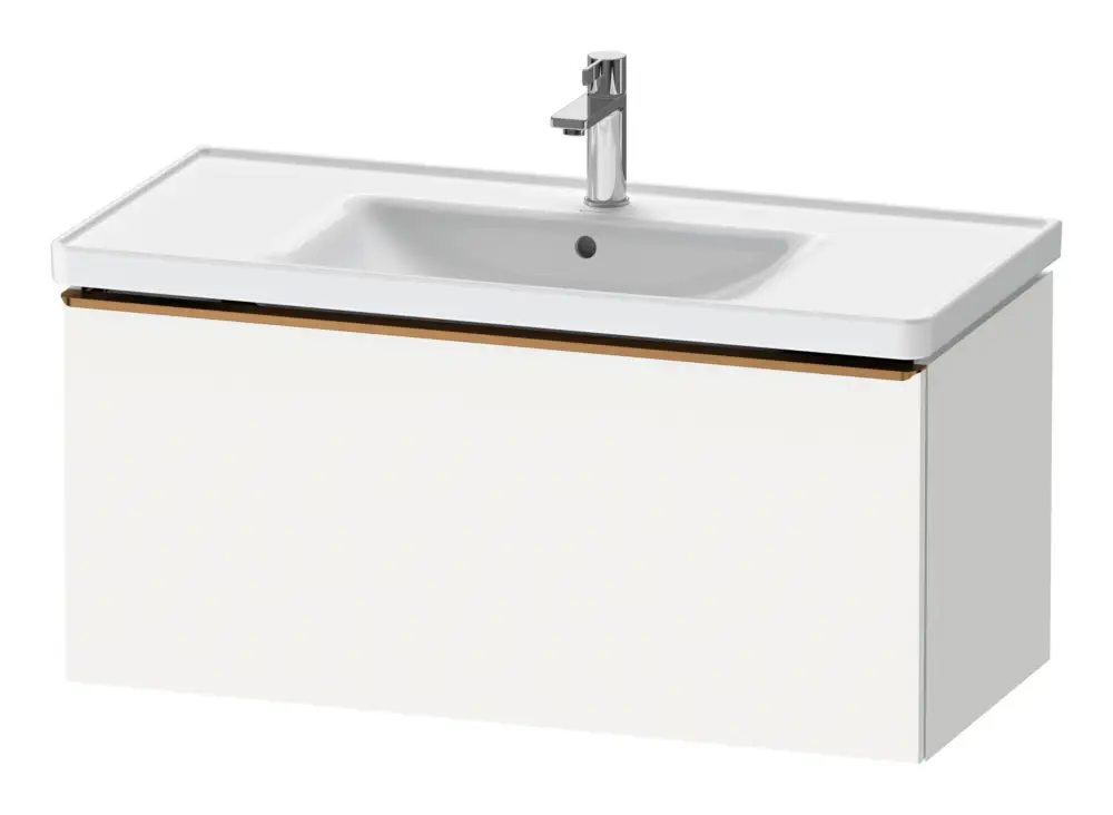 Top-Seller Duravit D-Neo Waschtischunterschrank mit 1 Auszug Griff Bronze Gebürstet 984 x 440 x 452 mm - Weiß Matt