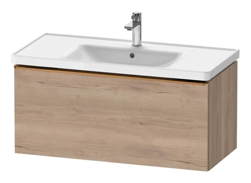 Beliebt Duravit D-Neo Waschtischunterschrank mit 1 Auszug Griff Bronze Gebürstet 984 x 440 x 452 mm - Eiche Marmoriert Matt
